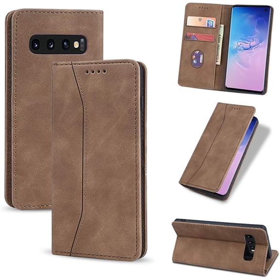 Wallet Case for Samsung Galaxy S7, Premium PU Leather Case Vintage Matte Wallet Flip Cover [Card Slots] [Magnetic Closure] Stand Function Folio Shockproof Full Protector for Galaxy S7 - Brown