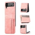 thumbnail image 1 of Wallet Case for Samsung Galaxy Z Flip 3 5G with Card Holder, Premium PU Leather Protective Phone Cover Original Touch Case for Samsung Galaxy Z Flip 3 Business Style, Pink, 1 of 8