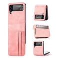 thumbnail image 1 of Wallet Case for Samsung Galaxy Z Flip 4 5G with Card Holder, Premium PU Leather Protective Phone Cover Original Touch Case for Samsung Galaxy Z Flip 4 Business Style, Pink, 1 of 8