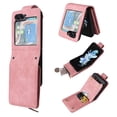 thumbnail image 1 of Wallet Case for Samsung Galaxy Z Flip 5 5G, Premium PU Leather Zipper Flip Folio Wallet Magnetic Snap with Detachable Wrist Strap and Shoulder Strap Protective Case for Galaxy Z Flip 5 - Pink, 1 of 13