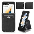 thumbnail image 1 of Wallet Case for Samsung Galaxy Z Flip 6, Shockproof PU Leather Magnetic Flip Cover with Card Holder, Stand Feature, Full Body Protection RFID Blocking for Samsung Galaxy Z Flip 6, Black, 1 of 11