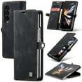 thumbnail image 1 of Wallet Case for Samsung Galaxy Z Fold 4 5G, Full Body Protection Vintage PU Leather Card Slots Magnetic Kickstand Classic Business Rugged Phone Case Cover for Samsung Galaxy Z Fold 4, Black, 1 of 7