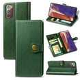 thumbnail image 1 of Wallet Case for Samsung Note 20 Magnetic Clasp Folio Kickstand Premium Leather Case with Hand Strap, [RFID Blocking] Credit Card Slots Shockproof TPU Inner Cover for Samsung Galaxy Note 20, Green, 1 of 11