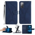 thumbnail image 1 of Wallet Case For Samsung S20 FE, RFID Blocking Magnetic Flip Case with Card Slots Holder Kickstand Wrist Strap, PU Leather Folio Shockproof Protective Cover For Samsung Galaxy S20 FE, Darkblue, 1 of 9