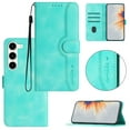 thumbnail image 1 of Wallet Case for Samsung S21 Plus,with Card Slots [RFID Blocking],Durable Flip Folio Kickstand Magnetic Closure Leather Wallet Wrist Strap Women Men Case for Samsung Galaxy S21 Plus,Green, 1 of 10