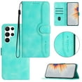 thumbnail image 1 of Wallet Case for Samsung S21 Ultra, with Card Slots [RFID Blocking],Durable Flip Folio Kickstand Magnetic Closure Leather Wallet Wrist Strap Women Men Case for Samsung Galaxy S21 Ultra, Green, 1 of 10