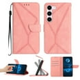 thumbnail image 1 of Wallet Case For Samsung S22, RFID Blocking Magnetic Flip Case with Card Slots Holder Kickstand Wrist Strap, PU Leather Folio Shockproof Protective Cover For Samsung Galaxy S22, Pink, 1 of 9
