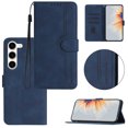 thumbnail image 1 of Wallet Case for Samsung S23 Plus,[RFID Blocking][Kickstand][Magnetic Closure] Flip Folio Wallet Case PU Leather Card Slots and Detachable Hand Strap Phone Case for Samsung Galaxy S23 Plus,Darkblue, 1 of 10