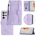thumbnail image 1 of Wallet Case for Samsung S23 Ultra, with Card Slots [RFID Blocking],Durable Flip Folio Kickstand Magnetic Closure Leather Wallet Wrist Strap Women Men Case for Samsung Galaxy S23 Ultra, Purple, 1 of 10