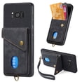 thumbnail image 1 of Wallet Case for Samsung S8 Plus,Retro Premium Leather Credit Card Holder RFID Blocking Case with Wrist Strap Stand Magnetic Clasp Flip Anti-Scratch Cover for Samsung Galaxy S8 Plus,Black, 1 of 7