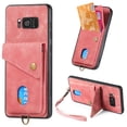 thumbnail image 1 of Wallet Case for Samsung S8, Retro Premium Leather Credit Card Holder RFID Blocking Case with Wrist Strap Stand Magnetic Clasp Flip Anti-Scratch Cover for Samsung Galaxy S8, Pink, 1 of 7
