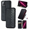 thumbnail image 1 of Wallet Case for T-Mobile REVVL 6 Pro 5G, Magnetic Faux PU Leather Kickstand Flip Cover with Card Holder Slots Shockproof TPU Shell Embossed Pattern Folio Case for T-Mobile REVVL 6 Pro 5G, Black, 1 of 6