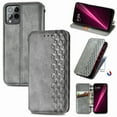 thumbnail image 1 of Wallet Case for T-Mobile REVVL 6 Pro 5G, Magnetic Faux PU Leather Kickstand Flip Cover with Card Holder Slots Shockproof TPU Shell Embossed Pattern Folio Case for T-Mobile REVVL 6 Pro 5G, Gray, 1 of 5