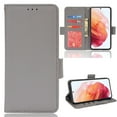 thumbnail image 1 of Wallet Case for T-Mobile REVVL 6 Pro 5G/T Phone Pro 5G, Silicone Lychee Pattern PU Leather Shockproof Flip Cover with Card Slots Holder Magnetic Clasp Lock Drop Resistant Kickstand Phone Case,Gray, 1 of 7