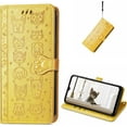 thumbnail image 1 of Wallet Case for Xiaomi Poco X4 Pro 5G,Cat Dog Cartoon Cute Style with ID Card Holder PU Leather Flip Phone Cover for Xiaomi Poco X4 Pro 5G (Not 4G)      Yellow, 1 of 13