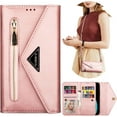 thumbnail image 1 of Wallet Case for Xiaomi Redmi Note 11 4G, Shoulder Crossbody Purse Handbag Neck Strap Lanyard Cover with ID Card Holder Phone Case for Xiaomi Redmi Note 11s 4G/Redmi Note 11 4g XK Rose Gold, 1 of 18