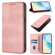 Wallet Case for Xiaomi Redmi Note 15 Pro 5G, PU Leather Flip Folio Phone Case with Card Holder Kickstand Magnetic Closure Protective Cover for Xiaomi Redmi Note 15 Pro 5G, Pink