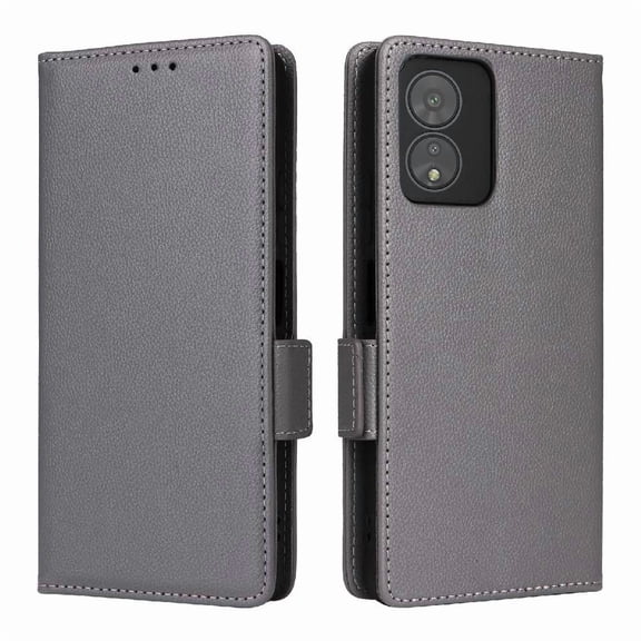 Wallet Case for Boost Mobile Celero 5G SC Flip Cover with Card Slots & Kickstand Gray