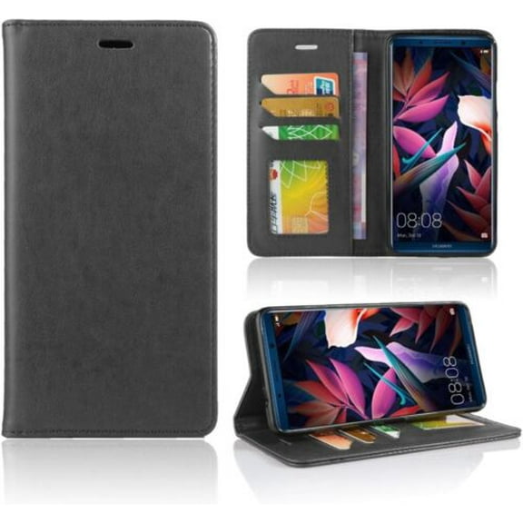 Wallet Case for One Plus Nord N30 Shockproof PU Leather Card Stand Cover +Screen (Black)