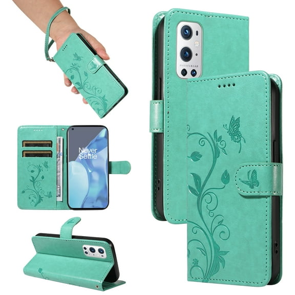 Wallet Case for OnePlus 9 Pro, PU Leather Card Slots with Magnetic Closure Shockproof Cover for OnePlus 9 Pro