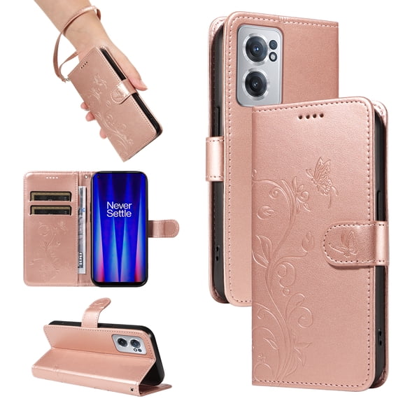 Wallet Case for OnePlus Nord CE 2, PU Leather Card Slots with Kickstand Function Shockproof Cover for OnePlus Nord CE 2