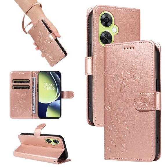 Wallet Case for OnePlus Nord CE 3 Lite 5G, PU Leather Card Slots with Kickstand Function Shockproof Cover for OnePlus Nord CE 3 Lite 5G