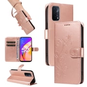 Wallet Case for Oppo A54 5G, PU Leather Card Slots with Kickstand Function Shockproof Cover for Oppo A54 5G