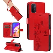 Wallet Case for Oppo A54 5G, PU Leather Kickstand with Card Slots Shockproof Flip Cover for Oppo A54 5G