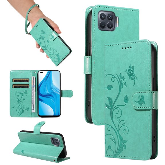 Wallet Case for Oppo A93 4G, PU Leather Card Slots with Magnetic Closure Shockproof Cover for Oppo A93 4G