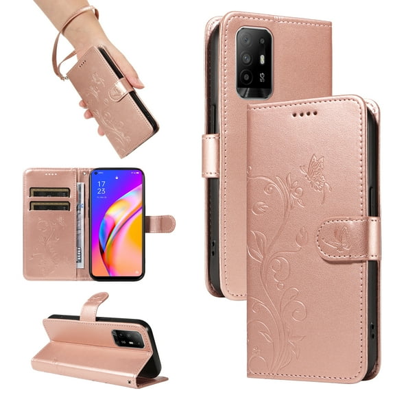 Wallet Case for Oppo F19 Pro Plus 5G, PU Leather Card Slots with Kickstand Function Shockproof Cover for Oppo F19 Pro Plus 5G