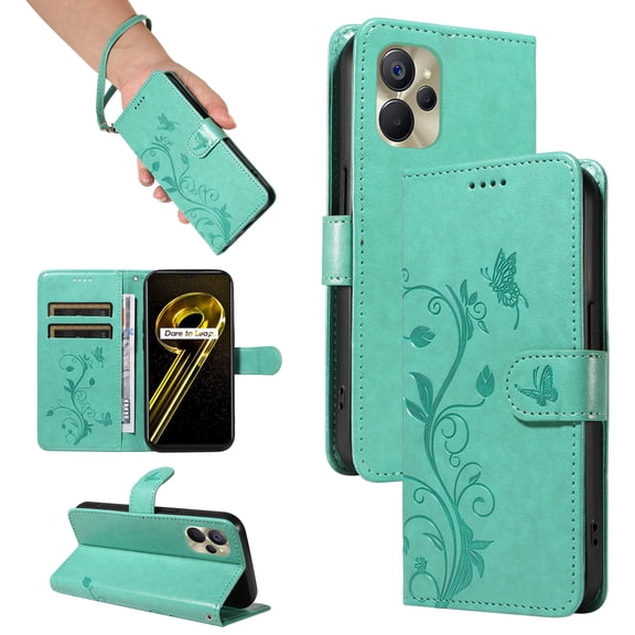 Wallet Case for Realme 10 5G, PU Leather Card Slots with Magnetic Closure Shockproof Cover for Realme 10 5G