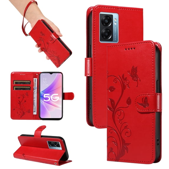 Wallet Case for Realme V23 5G, PU Leather Kickstand with Card Slots Shockproof Flip Cover for Realme V23 5G