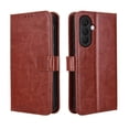 thumbnail image 1 of Wallet Case for Samsung Galaxy A37 5G with Card Holder, PU Leather Flip Phone Case with Kickstand Magnetic Closure Wrist Strap Brown, 1 of 5