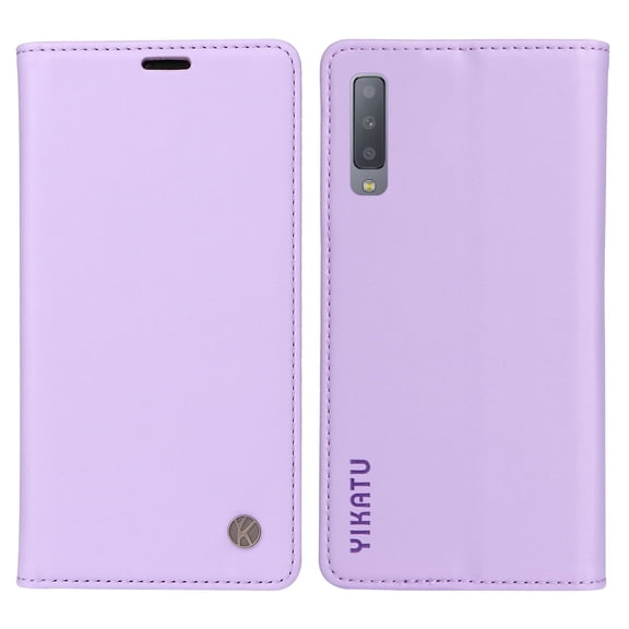 Wallet Case for Samsung Galaxy A7 2018, Kickstand and 2 Card Slots, Shockproof and Scratch Resistant, Green