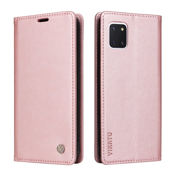 Wallet Case for Samsung Galaxy Note 10 Lite Dual SIM, Kickstand and 2 Card Slots, Shockproof and Scratch Resistant, Gold