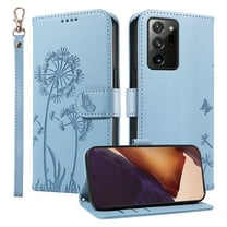 Wallet Case for Samsung Galaxy Note 20 Ultra 5G (SM-N986), Card Holder and Kickstand, Shockproof and Scratch Resistant, Sky Blue