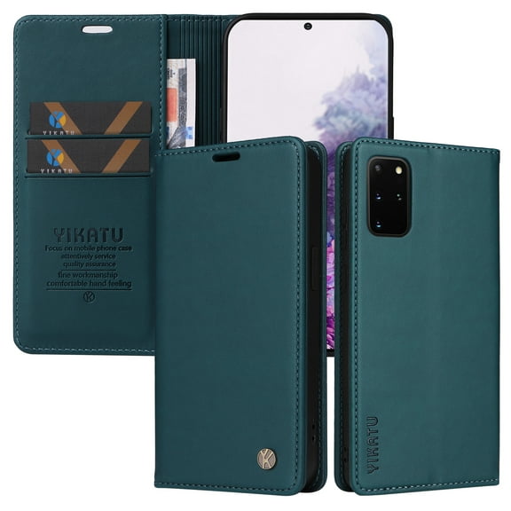 Wallet Case for Samsung Galaxy S20 5G, Kickstand and 2 Card Slots, Shockproof and Scratch Resistant, Blue