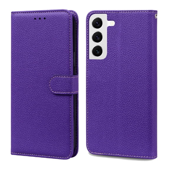 Wallet Case for Samsung Galaxy S21 with Wrist Strap Kickstand Magnetic Card Slots Phone Cover for Samsung Galaxy S21 (6.2 Inch),Purple