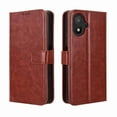 thumbnail image 1 of Wallet Case for TCL K70 SE 4G with Card Holder, PU Leather Flip Phone Case with Kickstand Magnetic Closure Wrist Strap Brown, 1 of 5