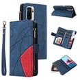 thumbnail image 1 of Wallet Case for Xiaomi Poco M5s 4G LTE, PU Leather 9 Card Slots with 1 Zipper Storage Bag Shockproof Cover for Xiaomi Poco M5s 4G LTE, 1 of 5
