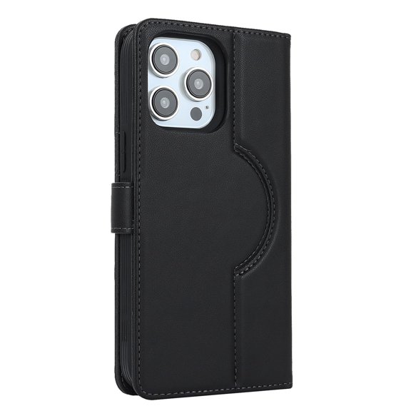 Wallet Case for iPhone 16 Pro Max/16 Pro/16 Plus/16, Card Slot Phone Cover Back Supports Wireless Charging Slim Leather Case