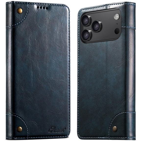 Wallet Case for iPhone 17 Pro with Card Holder, Magnetic Kickstand Leather Flip Fold Protective Cover for Apple 17 Pro Case Wallet