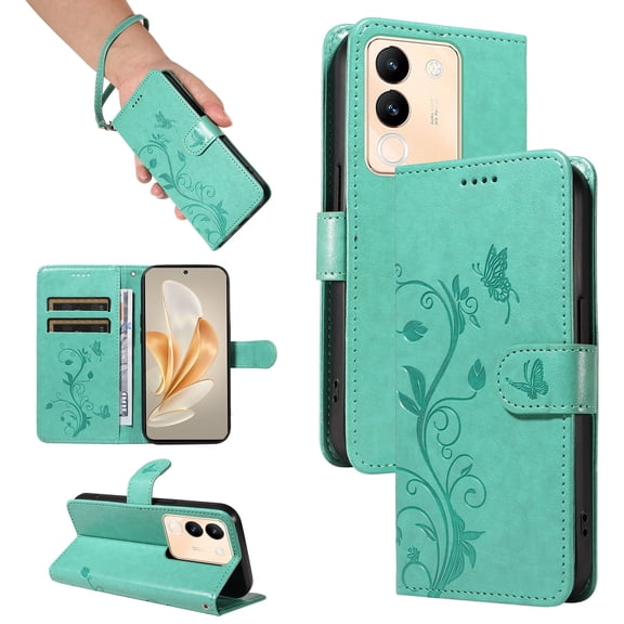 Wallet Case for vivo V29e 5G, PU Leather Card Slots with Magnetic Closure Shockproof Cover for vivo V29e 5G