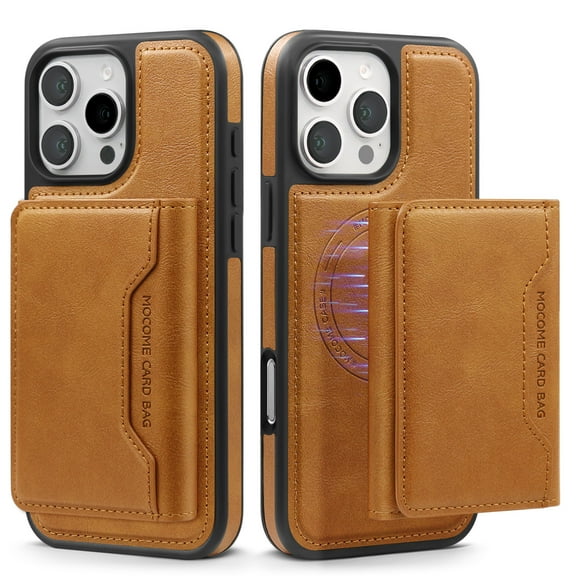 Wallet Case for iPhone 11 Compatible with Mag-Safe for Men Women, Detachable Magnetic 2-in-1 PU Leather Wallet Phone Case Cover with Folio Card Slot Holder for iPhone 11, Brown