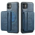 thumbnail image 1 of Wallet Case for iPhone 11, Compatible with MagSafe for Men Women, Detachable Magnetic Clasp Wallet Phone Case with Card Slots Holder RFID Blocking for iPhone 11, Blue, 1 of 12