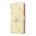 thumbnail image 1 of Wallet Case for iPhone 11 Pro Max 6.5 Inch, Flower Pattern PU Leather Kickstand Feature Wrist Strap Phone Case with Card Slots Holder Magnetic Flip Folio Protective Shockproof Cover,Yellow Daisy, 1 of 8