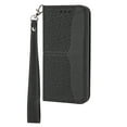 thumbnail image 1 of Wallet Case for iPhone 11 Pro Max 6.5 Inch, PU Leather Woven Texture Phone Case with Kickstand Magnet Card Slots Wrist Strap Cover for iPhone 11 Pro Max,Black, 1 of 10
