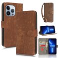 thumbnail image 1 of Wallet Case for iPhone 11 Pro Max,Card Slots[RFID Blocking],Durable Flip Folio Kickstand Magnetic Closure Retro Premium Leather Wallet Wrist Strap Shockproof Case For iPhone 11 Pro Max, brown, 1 of 1