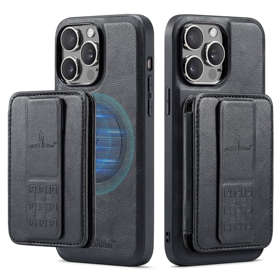 Wallet Case for iPhone 11 Pro Max, Compatible with MagSafe for Men Women, Detachable Magnetic Clasp Wallet Phone Case with Card Slots Holder RFID Blocking for iPhone 11 Pro Max, Black
