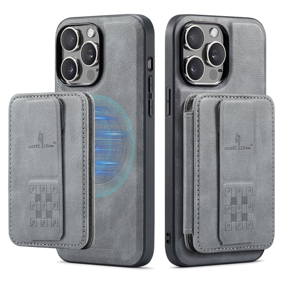 Wallet Case for iPhone 11 Pro Max, Compatible with MagSafe for Men Women, Detachable Magnetic Clasp Wallet Phone Case with Card Slots Holder RFID Blocking for iPhone 11 Pro Max, Gray
